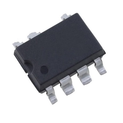 Componente eletrónico preto retangular com pinos metálicos