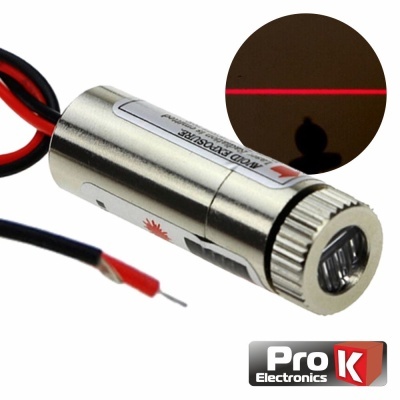 Laser vermelho cylindrical em metal com feixe laser
