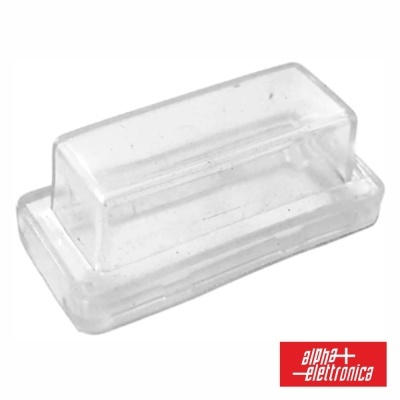 Proteção transparente para interruptor retangular de plástico