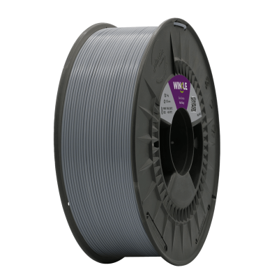 Rolo de filamento cinzento para impressora 3D com etiqueta WINLE