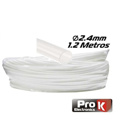 Tubos transparentes flexíveis 2.4mm 1.2 metros Pro K Electronics