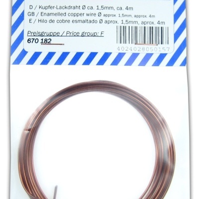 Fio de cobre esmaltado enrolado em embalagem plástica KEMO KL15