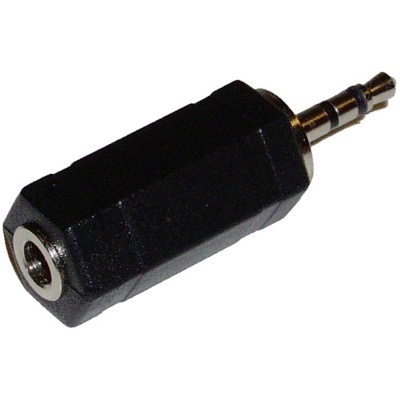 Adaptador jack de áudio 3,5 mm preto