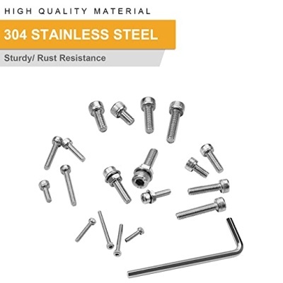 Conjunto de parafusos em aço inoxidável 304 com chave hexagonal
