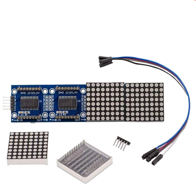 Kit de display LED matriz com conectores de fios e pinos