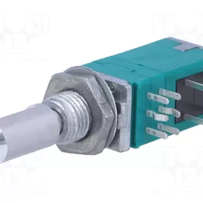 Interruptor de alavanca elétrico verde com pinos metálicos