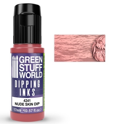 Frasco de tinta para mergulhar GREEN STUFF WORLD DIPPING INKS cor nude com amostra da cor