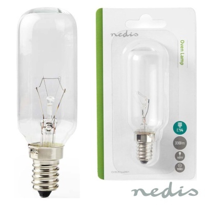 Lâmpada de forno Nedis E14 40W em embalagem branca e verde