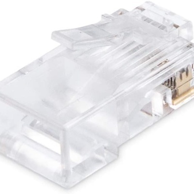 Conector RJ45 transparente para cabo de rede