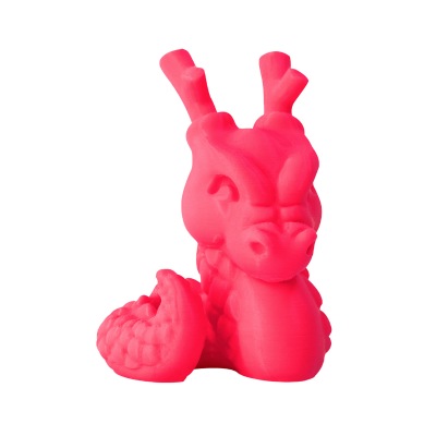 Figura 3D vermelha de dragão com escamas detalhadas