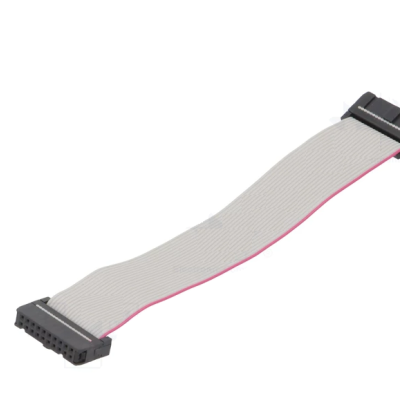 Cabo adaptador plano cinza com extremidades pretas