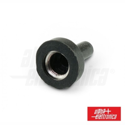 Conector metálico preto com rosca interna