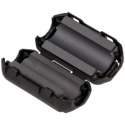 Absorvedor de ruído magnético de ferrite preto para cabos