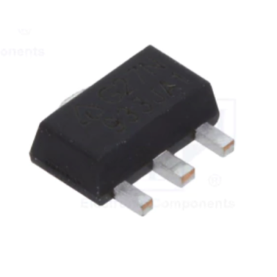 Componente eletrónico preto SMD com quatro pinos