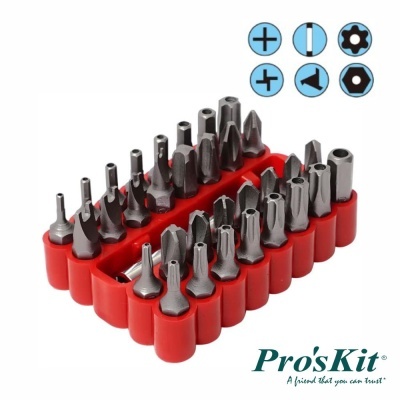 Conjunto de bits de parafusos Pro'sKit com suporte vermelho