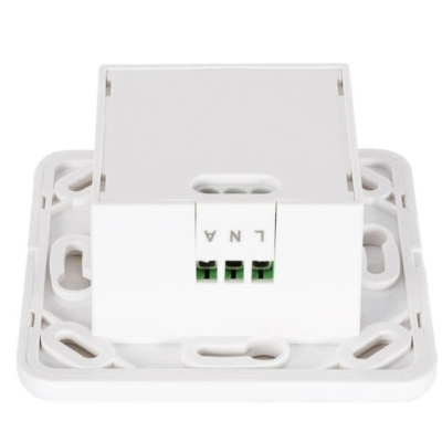 Interruptor elétrico branco com entradas L, N e A