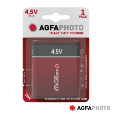 Bateria AGFAPHOTO 4,5V em embalagem vermelha e cinza