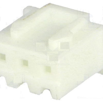 Conector elétrico plástico branco com três entradas