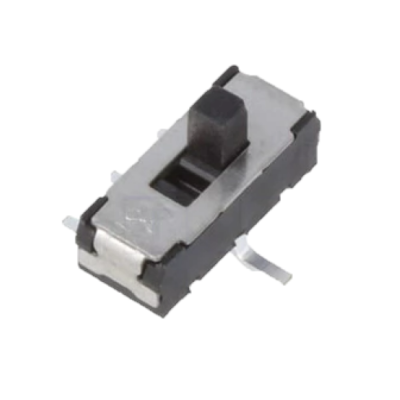 Interruptor deslizante pequeno preto e cinza