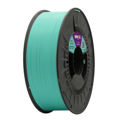 Rolo de filamento azul turquesa para impressão 3D da marca Winkle