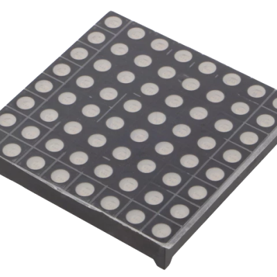 Painel LED de matriz preta quadrada com pontos brancos