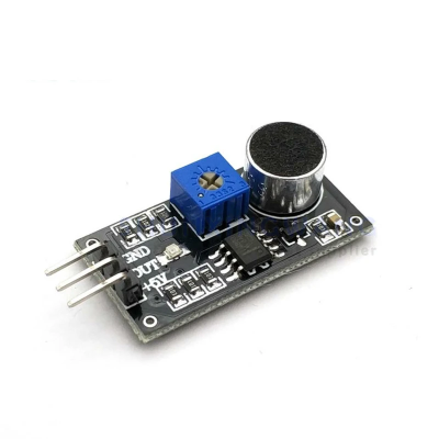 Módulo sensor eletrónico com microfone e potenciômetro azul