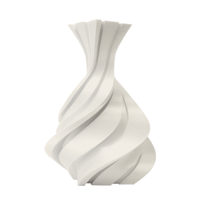 Vaso branco contemporâneo com design ondulado em espiral