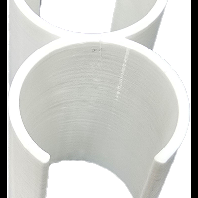 Suporte de plástico branco em forma de duplo anel