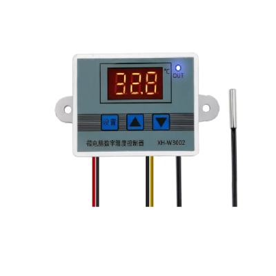 Termóstato digital micro controlador XH-W3002 com ecrã LED vermelho e sonda metálica