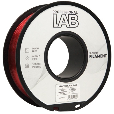 Carretel de filamento vermelho para impressora 3D PROFESSIONAL LAB.