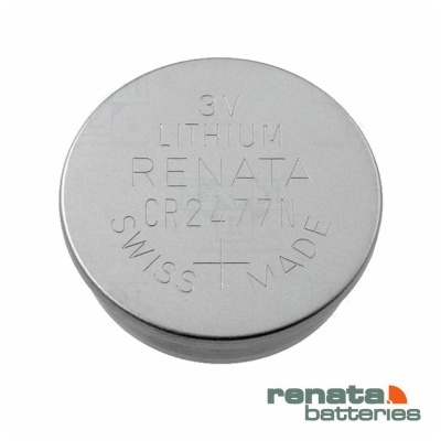 Bateria de lítio redonda prateada 3V RENATA CR2477N