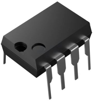 Componente eletrônico preto com 6 pinos metálicos