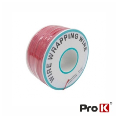 Carretel de fio para embrulhar vermelho com etiqueta circular