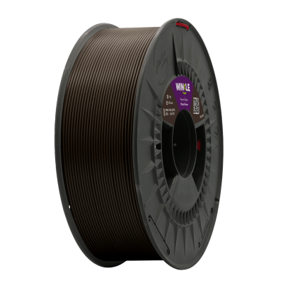 Carretel de filamento de impressão 3D castanho escuro