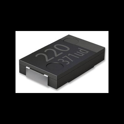Componente eletrónico preto com texto '220 371ud'