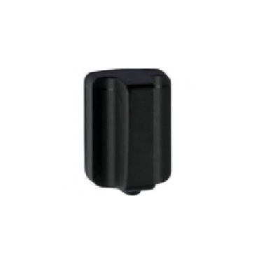 Dispositivo electrónico preto rectangular com botão na parte inferior