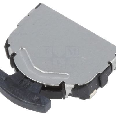 Peça eletrónica cinza com aba preta destacável