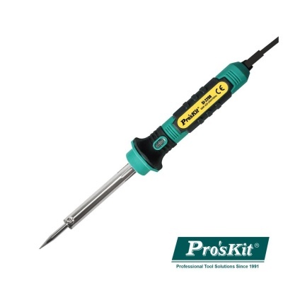 Ferro de soldar ProsKit SF-229Q com cabo verde e preto e ponta metálica afiada
