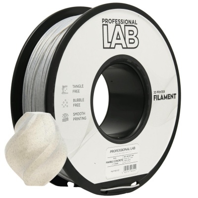 Rolo de filamento 3D Professional Lab marmoreado cinzento claro