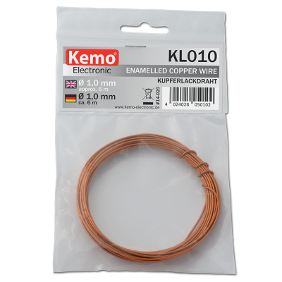 Fio esmaltado de cobre embalado Kemo KL010