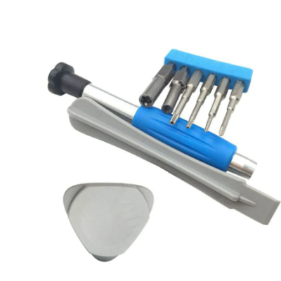 Conjunto de ferramentas para reparação com bits e suporte