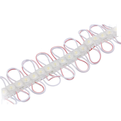 Painel de luz LED branco com múltiplos pontos LED em faixa rígida