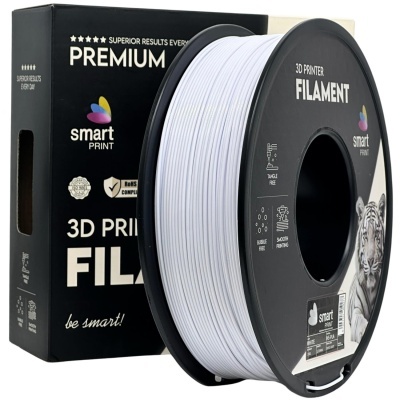 Rolo de filamento branco para impressora 3D da marca smart PRINT