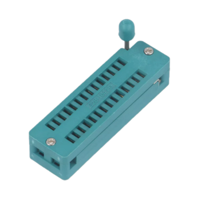 Módulo de teste ZIF azul turquesa com alavanca metálica
