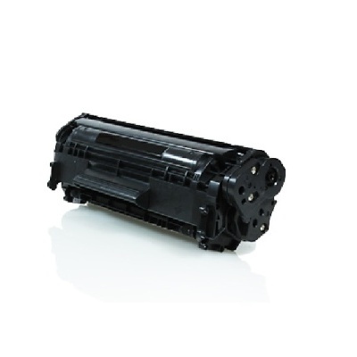 Cilindro de toner preto para impressora sobre superfície branca