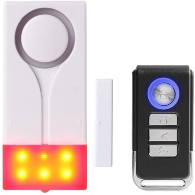 Sistema de alarme com luzes LED e controlo remoto iluminado