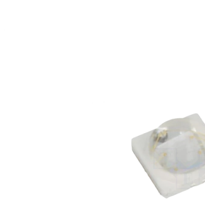 Produto eletrónico em embalagem blister transparente com componente branco e dourado