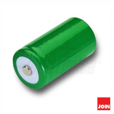 Pilha cilíndrica verde com logótipo JOIN