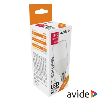 Embalagem de lâmpada LED Avide T37 LIGHT E14 8W 820 lumen