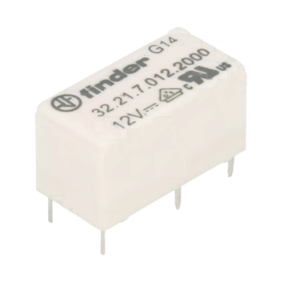 Relé elétrico Finder G14 branco com quatro terminais